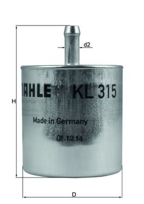 Паливний фільтр MAHLE KL315 - zapix