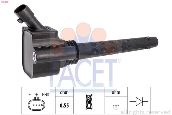 Котушка запалювання FACET 96388 - zapix