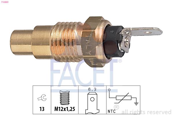 Датчик температури охолоджуючої рідини FACET 73223 - zapix