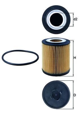 Оливний фільтр MAHLE OX182D - zapix