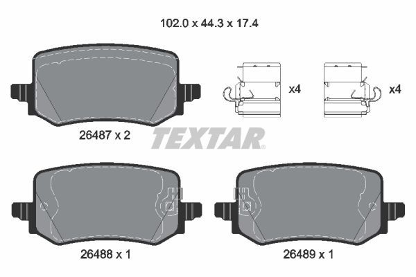 Гальмівні колодки дискові TEXTAR 2648701 - zapix