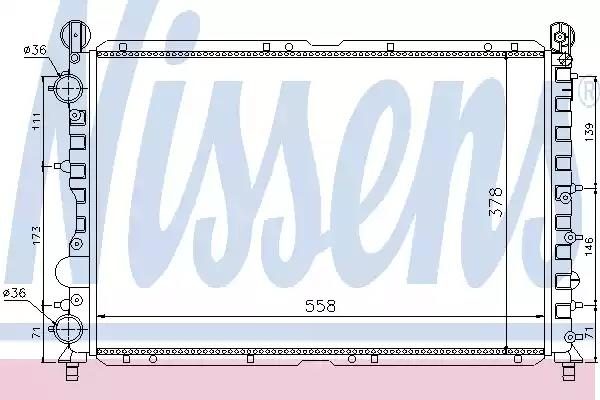 Радіатор охолодження двигуна NISSENS 60057 - zapix