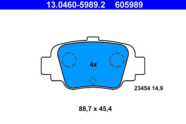 Гальмівні колодки дискові ATE 13046059892 - zapix