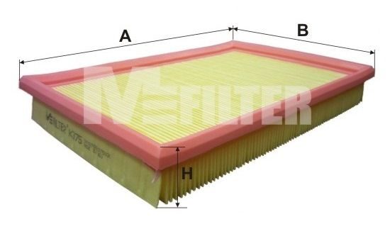 Повітряний фільтр MFILTER K375 - zapix