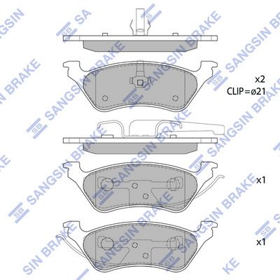 Гальмівні колодки дискові HI-Q SP1441 - zapix