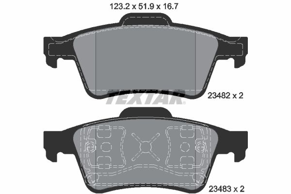 Гальмівні колодки дискові TEXTAR 2348202 - zapix