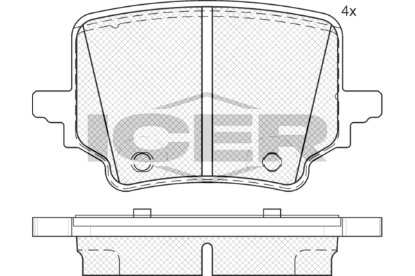 Гальмівні колодки дискові ICER 182537 - zapix