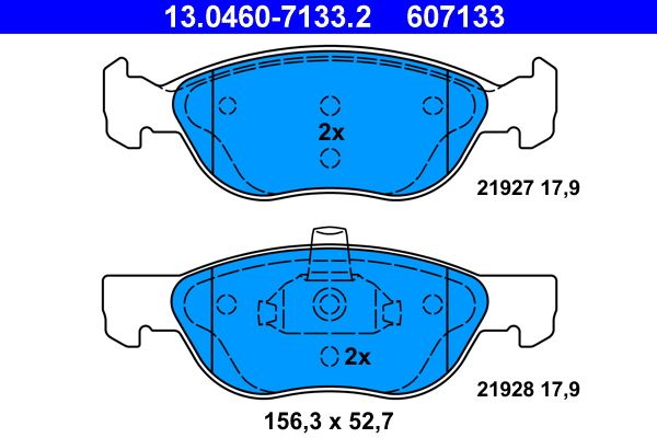 Гальмівні колодки дискові ATE 13046071332 - zapix