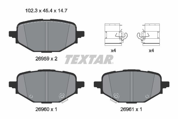 Гальмівні колодки дискові TEXTAR 2695901 - zapix