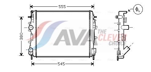 Радіатор охолодження двигуна AVA QUALITY COOLING RTA2325 - zapix