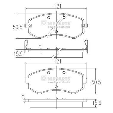 Гальмівні колодки дискові NIPPARTS J3601060 - zapix