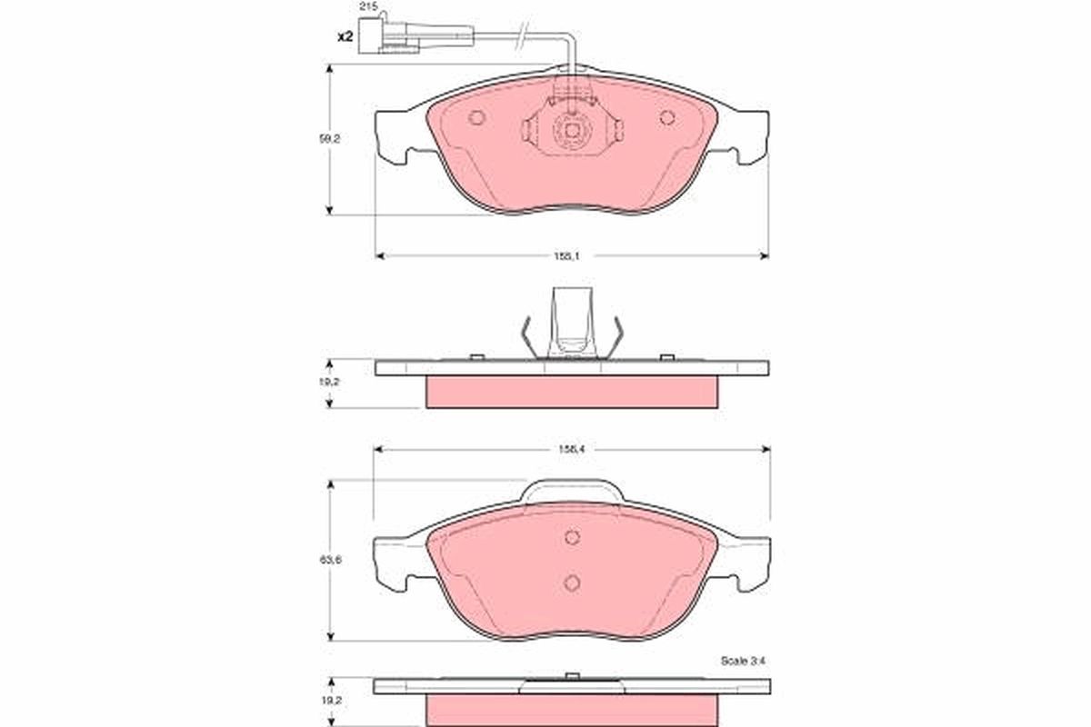 Гальмівні колодки дискові TRW GDB1337 - zapix