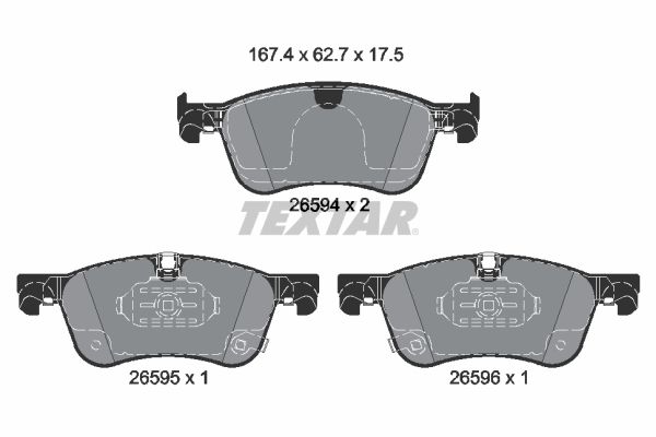 Гальмівні колодки дискові TEXTAR 2659401 - zapix