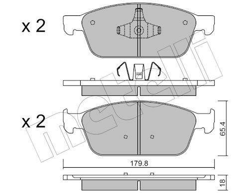 Гальмівні колодки дискові METELLI 2209890 - zapix