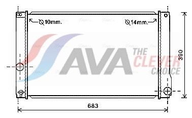 Радіатор охолодження двигуна AVA QUALITY COOLING TO2608 - zapix