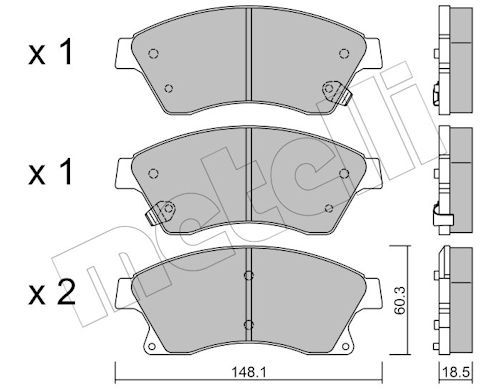 Гальмівні колодки дискові METELLI 2208380 - zapix