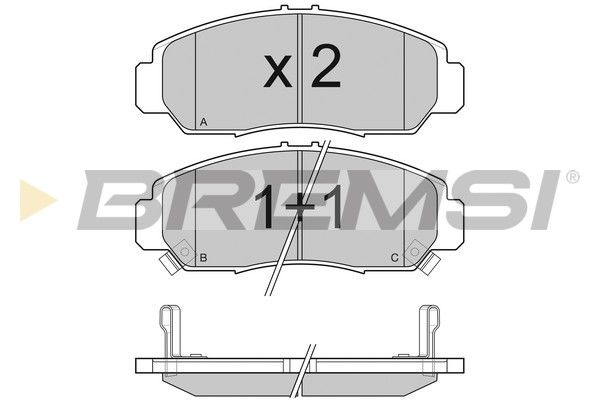 Гальмівні колодки дискові BREMSI BP3059