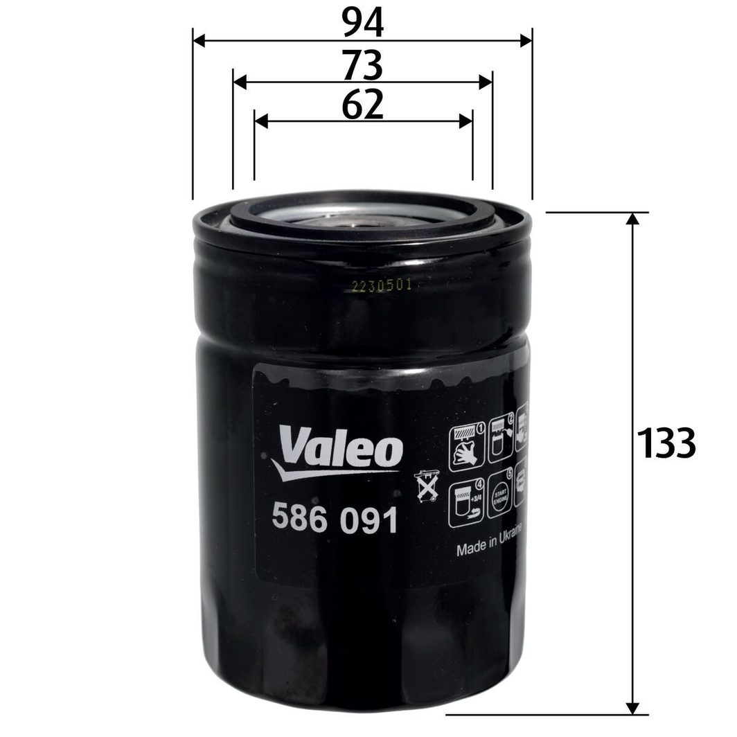 Оливний фільтр VALEO 586091 - zapix