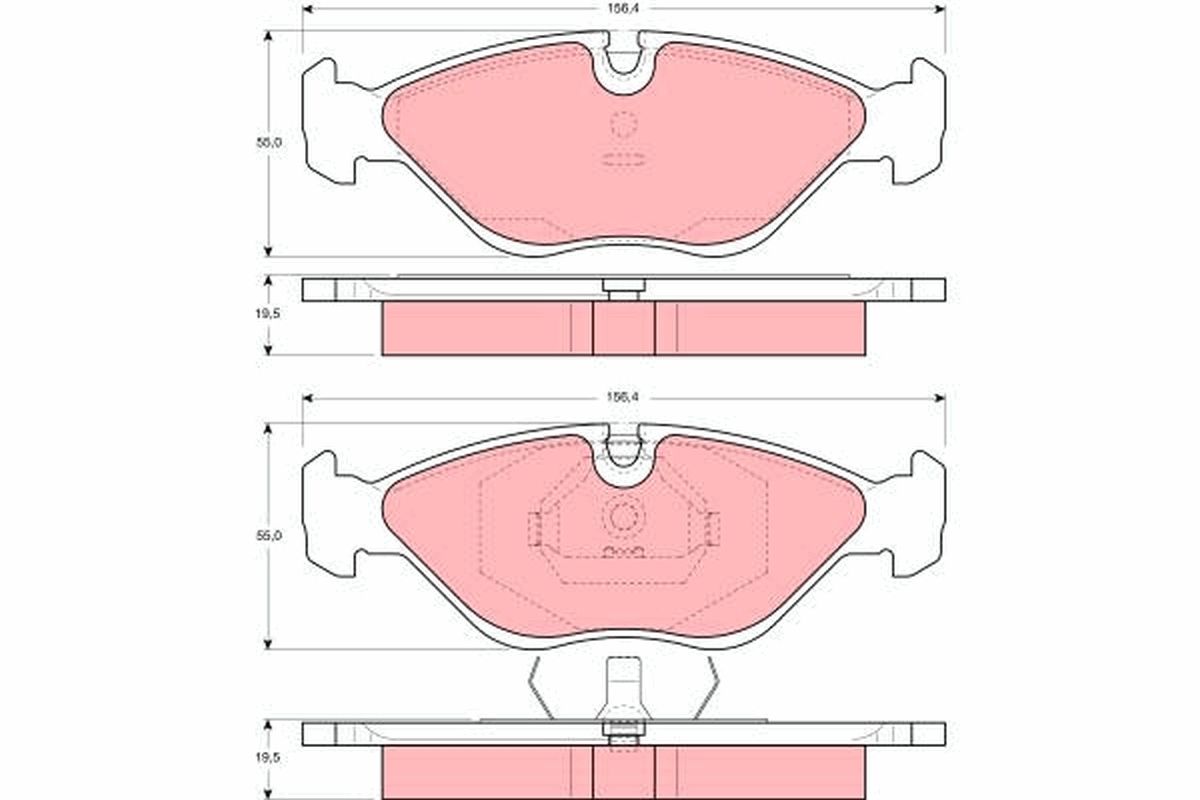 Гальмівні колодки дискові TRW GDB969 - zapix