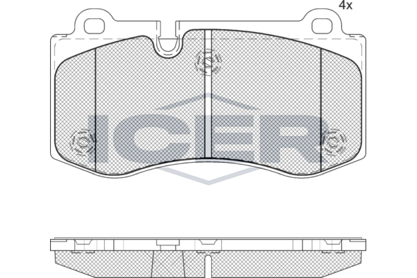 Гальмівні колодки дискові ICER 181796071 - zapix