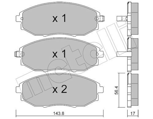 Гальмівні колодки дискові METELLI 2208450 - zapix