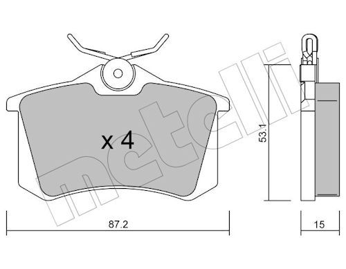 Гальмівні колодки дискові METELLI 2201000 - zapix
