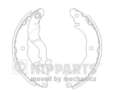 Гальмівні колодки ручника (барабанні) NIPPARTS J3505038 - zapix