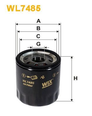 Оливний фільтр WIX FILTERS WL7485