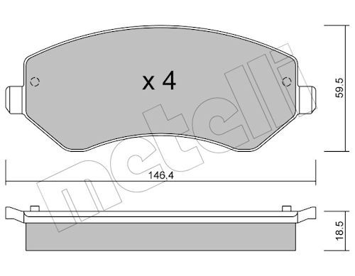 Гальмівні колодки дискові METELLI 2205240 - zapix