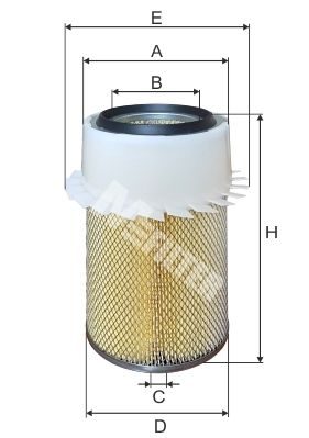 Повітряний фільтр MFILTER A829 - zapix