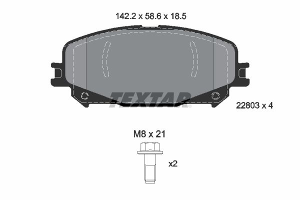 Гальмівні колодки дискові TEXTAR 2280301 - zapix