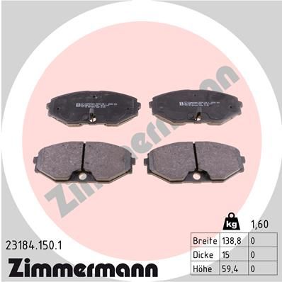 Гальмівні колодки дискові ZIMMERMANN 231841501 - zapix