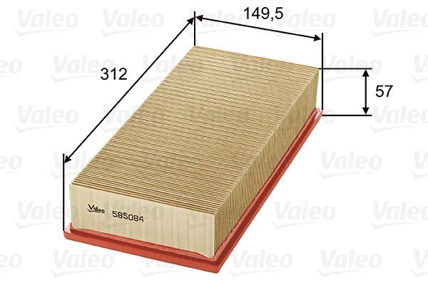 Повітряний фільтр VALEO 585084 - zapix