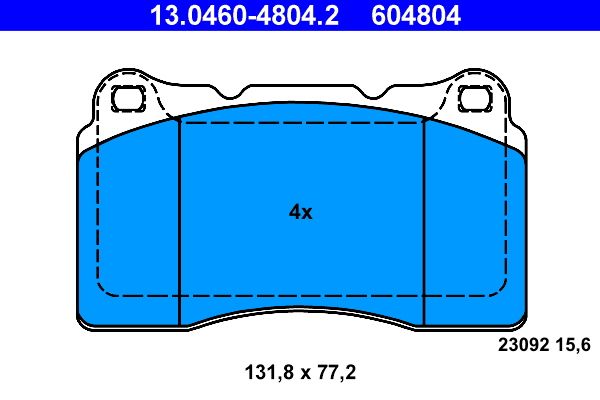 Гальмівні колодки дискові ATE 13046048042 - zapix
