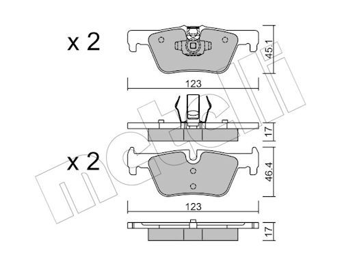 Гальмівні колодки дискові METELLI 2209620 - zapix