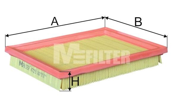 Повітряний фільтр MFILTER K729 - zapix