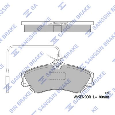 Тормозные колодки дисковые HI-Q SP1743A