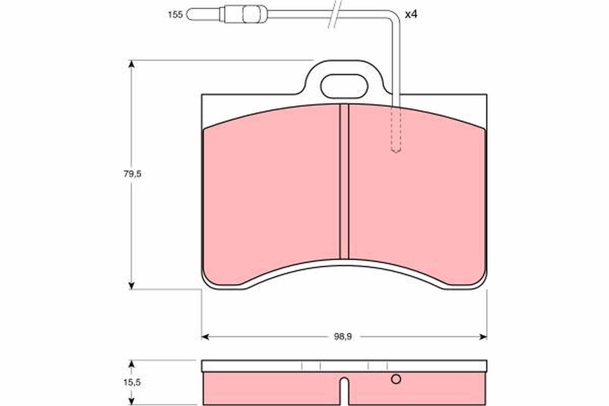 Гальмівні колодки дискові TRW GDB165 - zapix