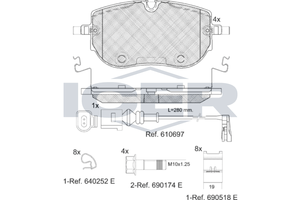 Гальмівні колодки дискові ICER 182394 - zapix