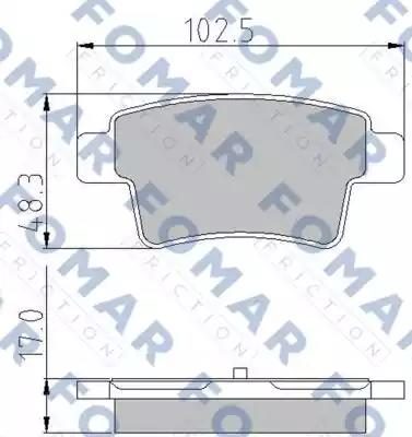 Гальмівні колодки дискові FOMAR FRICTION FO929881 - zapix