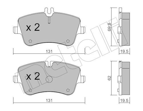 Гальмівні колодки дискові METELLI 2203420 - zapix
