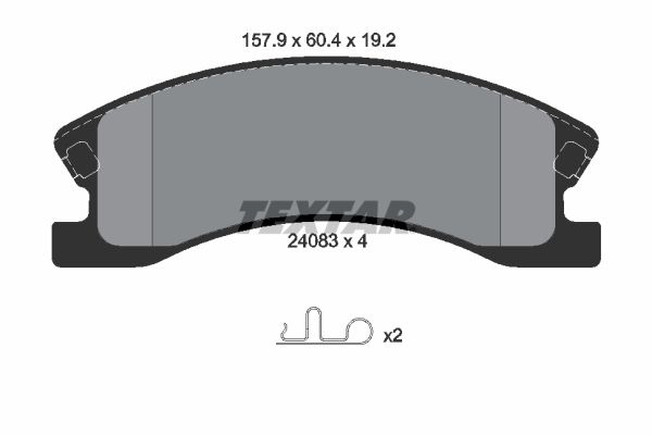 Гальмівні колодки дискові TEXTAR 2408301 - zapix