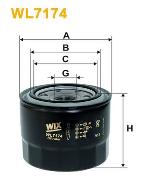 Масляный фильтр WIX FILTERS WL7174