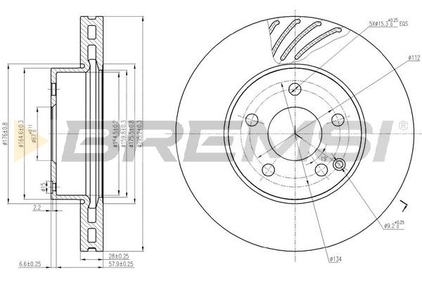 Гальмівний диск BREMSI CD7690V - zapix