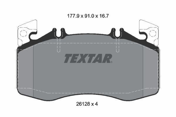 Гальмівні колодки дискові TEXTAR 2612801 - zapix