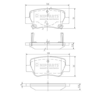 Гальмівні колодки дискові NIPPARTS N3612042 - zapix