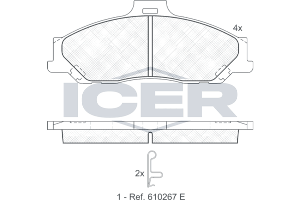 Тормозные колодки дисковые ICER 181580