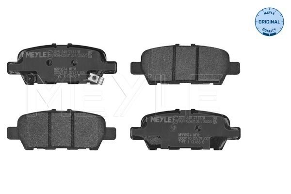 Гальмівні колодки дискові MEYLE 0252487113W - zapix
