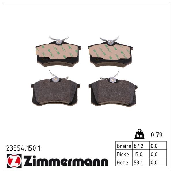 Гальмівні колодки дискові ZIMMERMANN 235541501 - zapix