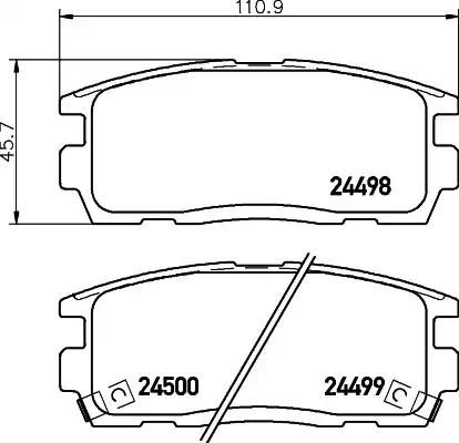 Гальмівні колодки дискові NISSHINBO NP6074 - zapix